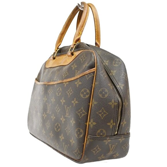 LOUIS VUITTON LV Logo Deauville Hand Bag Monogram Leather Brown M47270 36KB524 - Picture 2 of 15